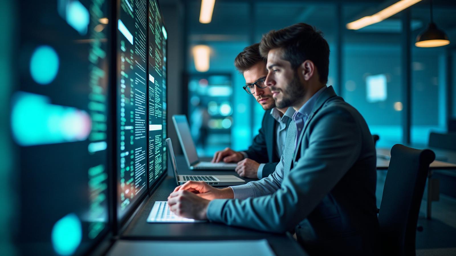Professional IT team collaboration